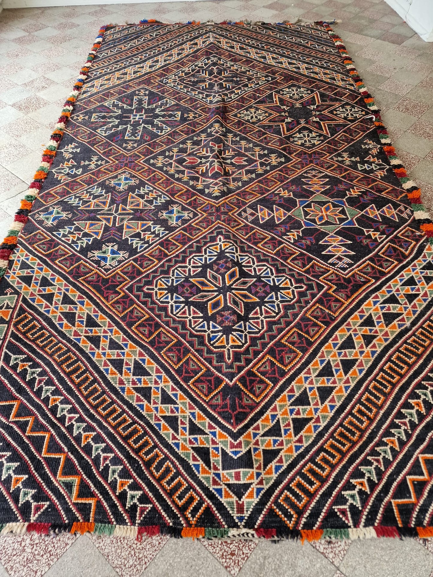 Marokkolainen vintage Beni M'Guild matto 395x205cm