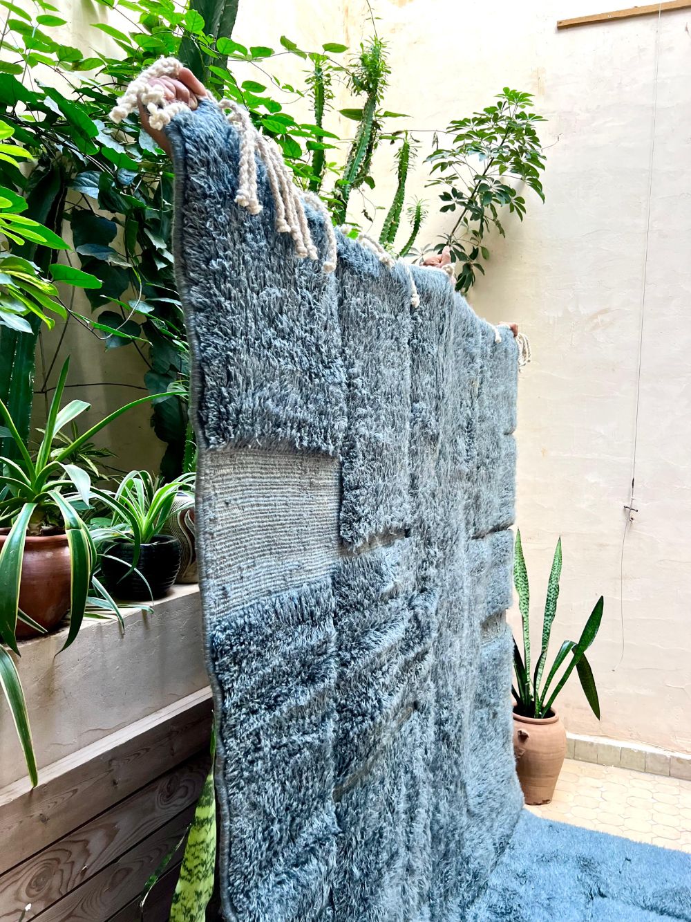 Moroccan Mrirt Rug Navy 305x195cm