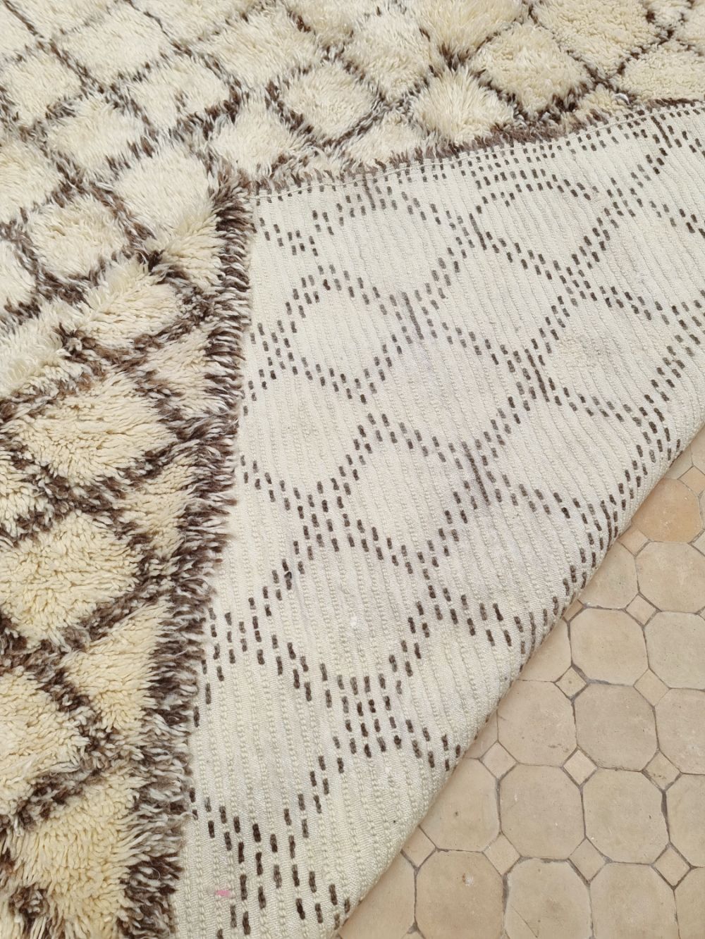 Moroccan vintage Beni Ouarain Rug 345x200cm