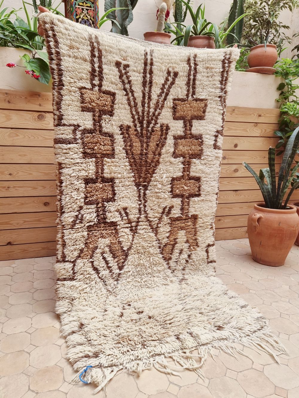 Moroccan vintage Beni Ouarain Rug 150x80cm