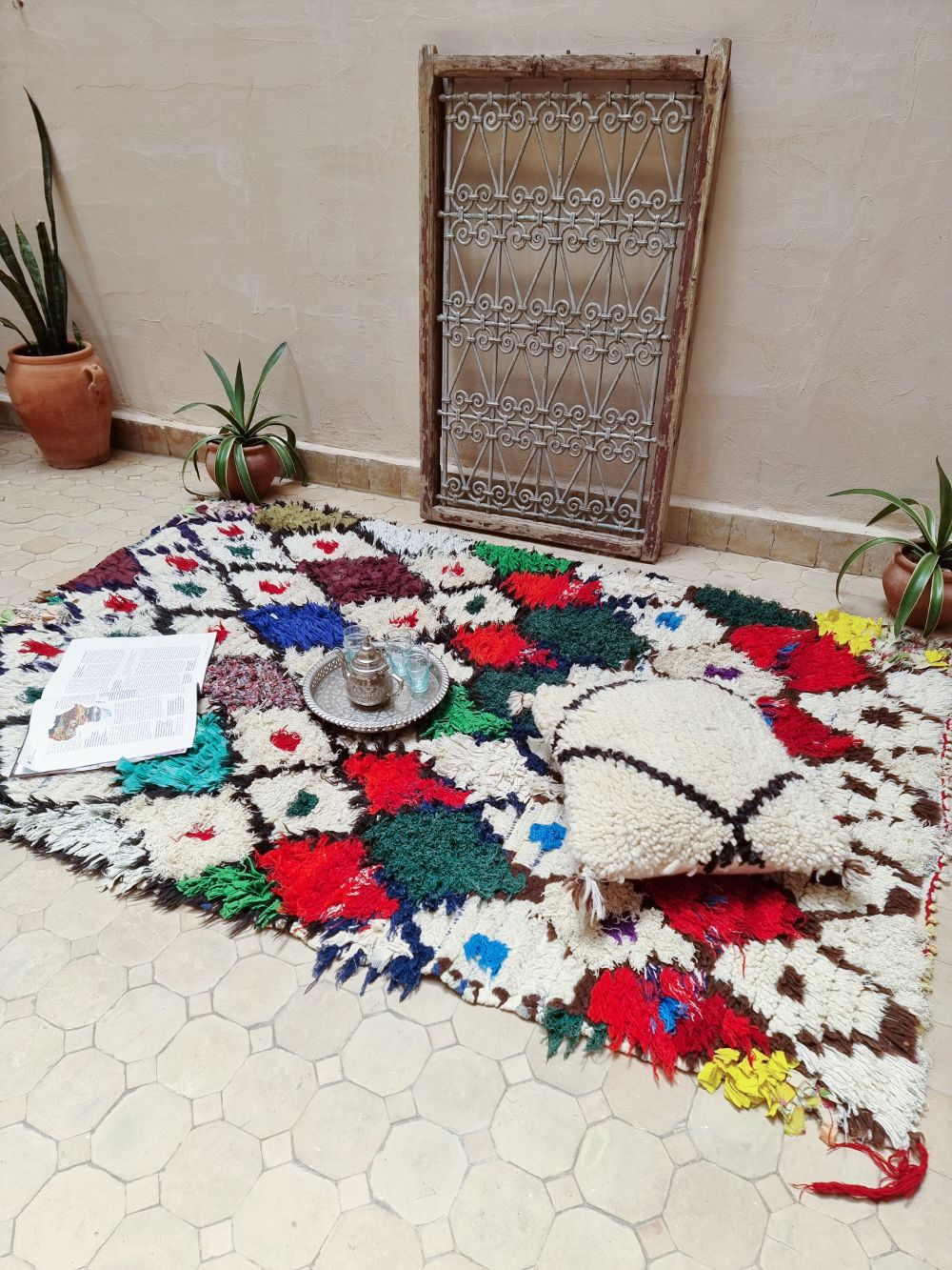 Moroccan Vintage Azilal Rug 185x120cm