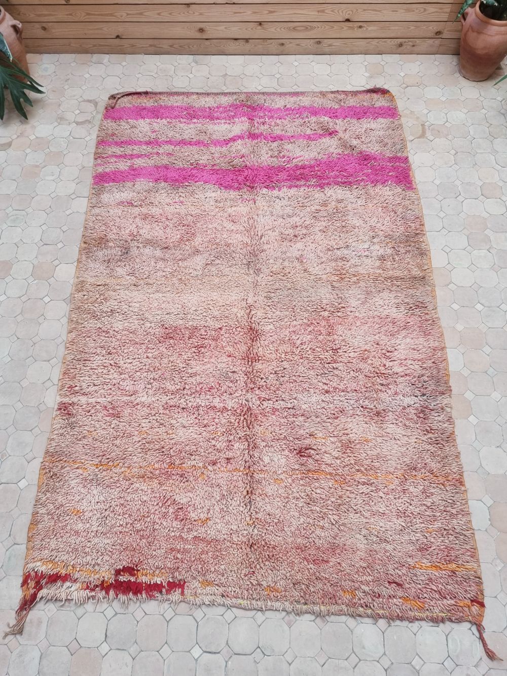 Marokkolainen vintage yksivärinen matto 245x160cm
