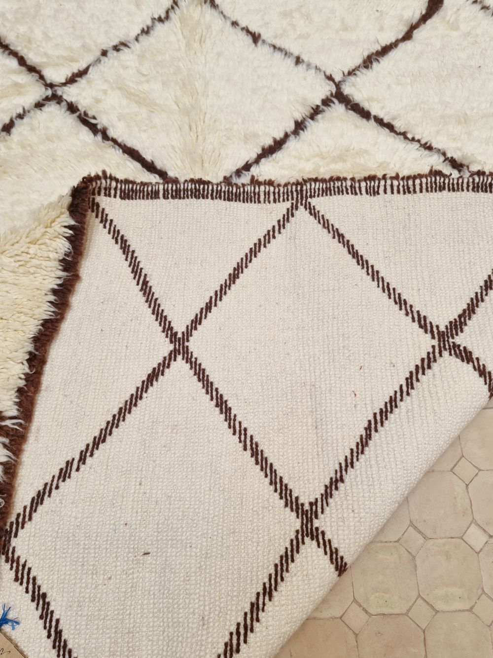 Marokkolainen vintage Beni Ouarain matto 240x175cm