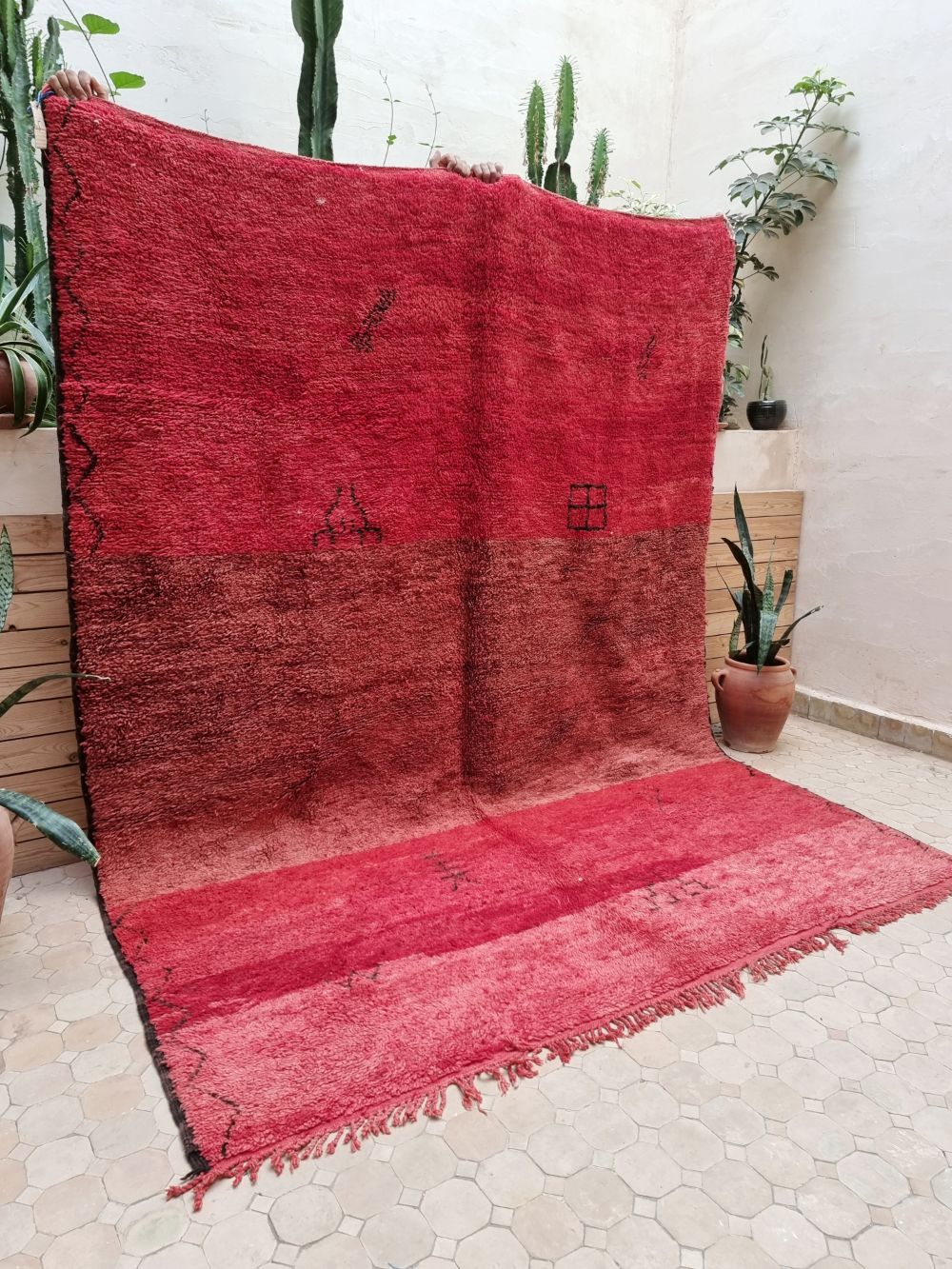 Moroccan Vintage Monochrome Rug 265x205cm