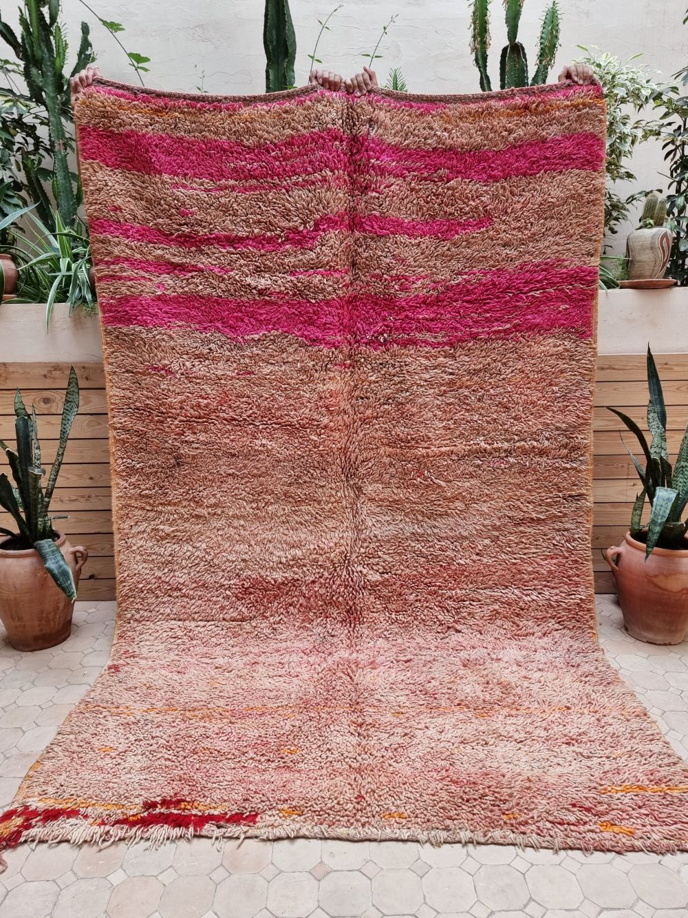 Marokkolainen vintage yksivärinen matto 245x160cm