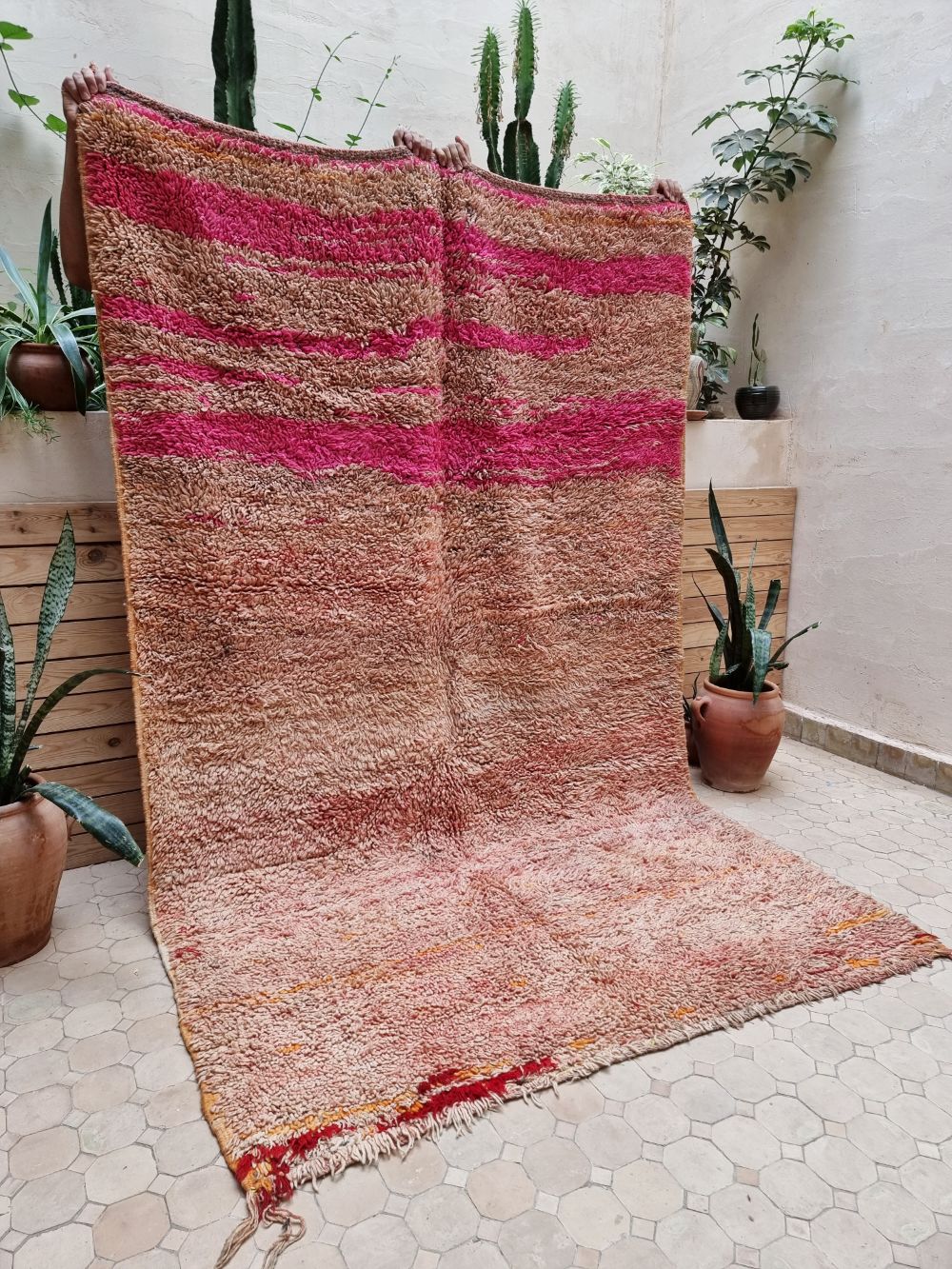 Marokkolainen vintage yksivärinen matto 245x160cm