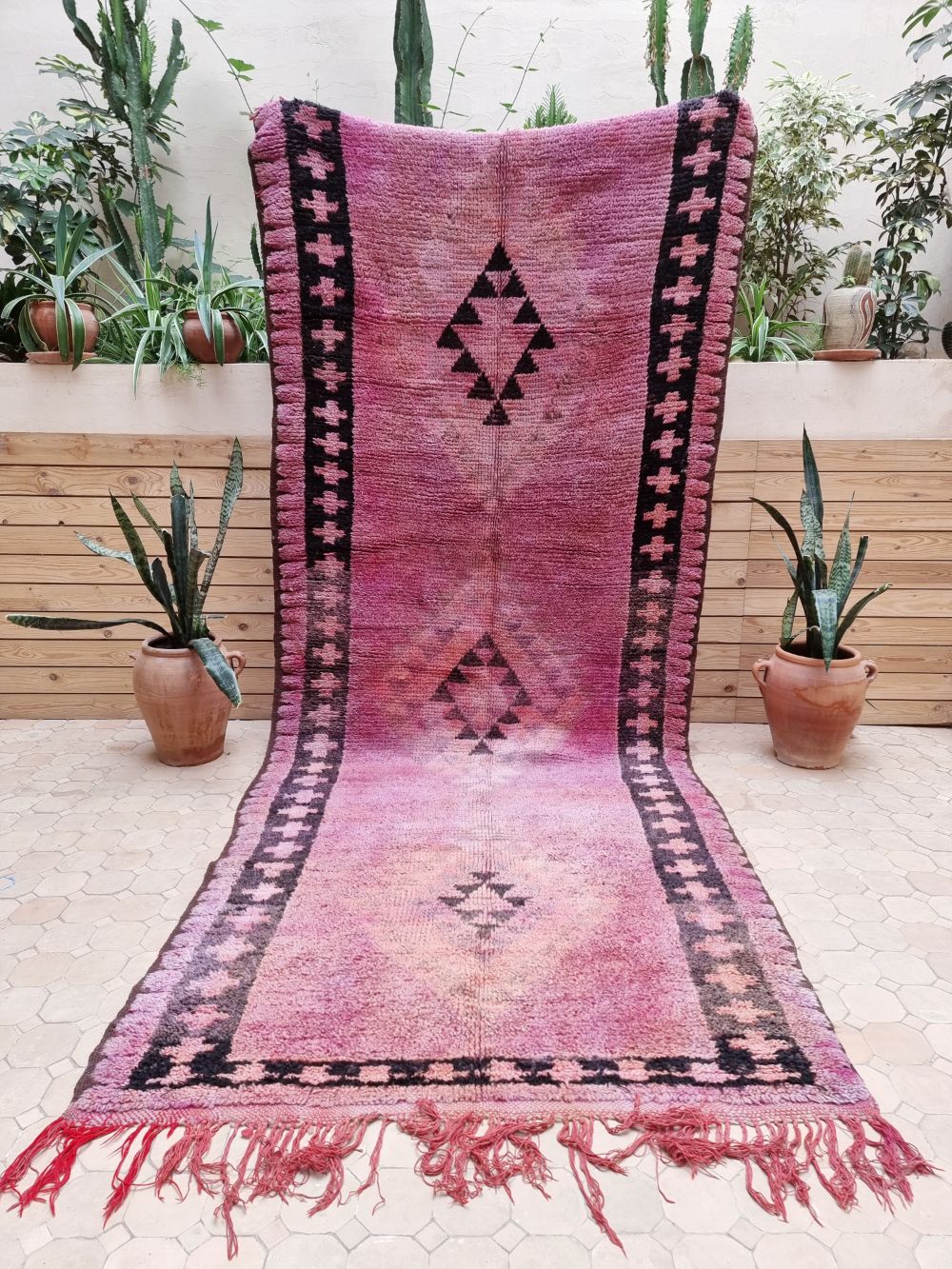 Marokkolainen vintage Azilal-matto 300x125cm