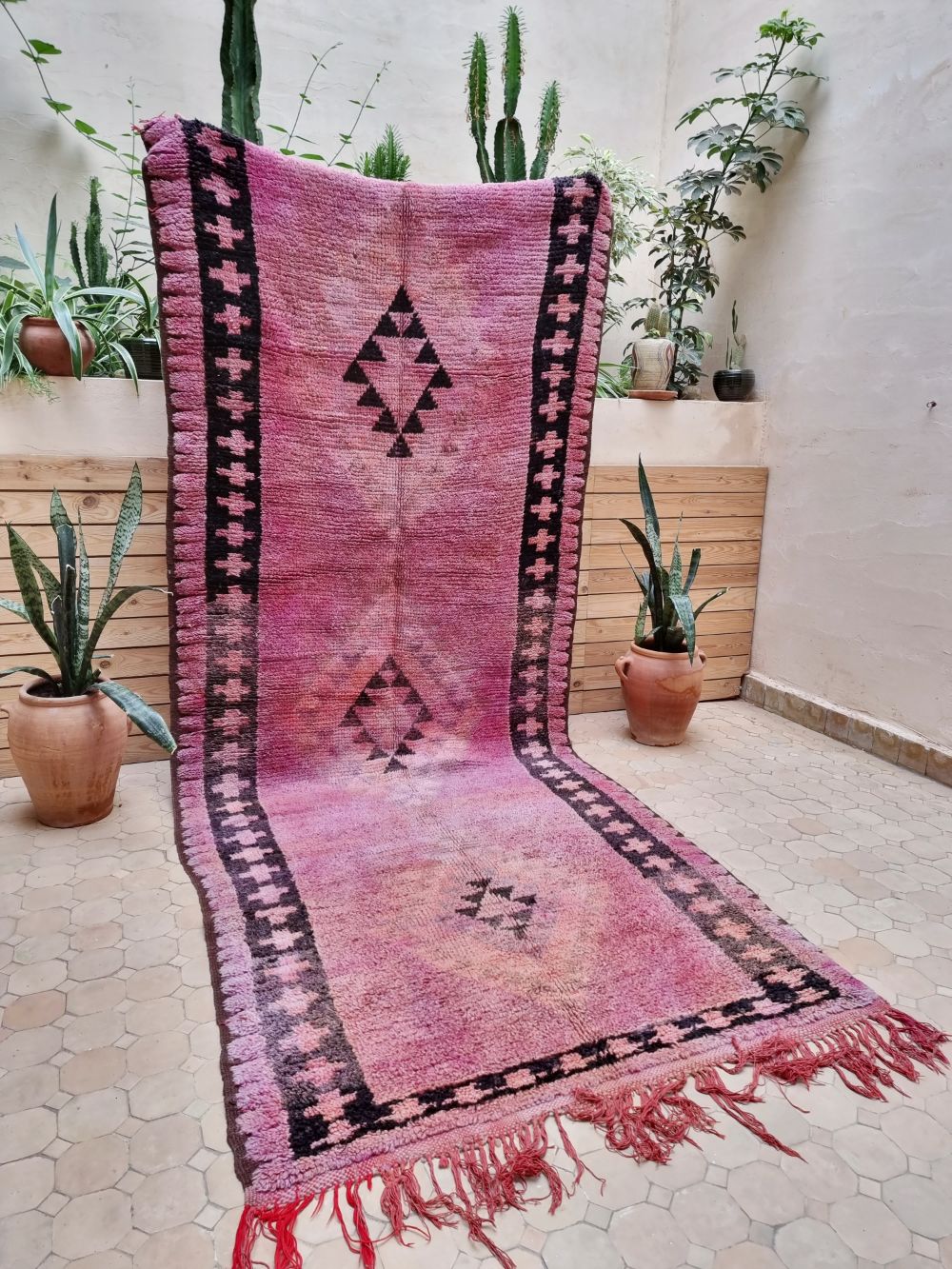 Marokkolainen vintage Azilal-matto 300x125cm