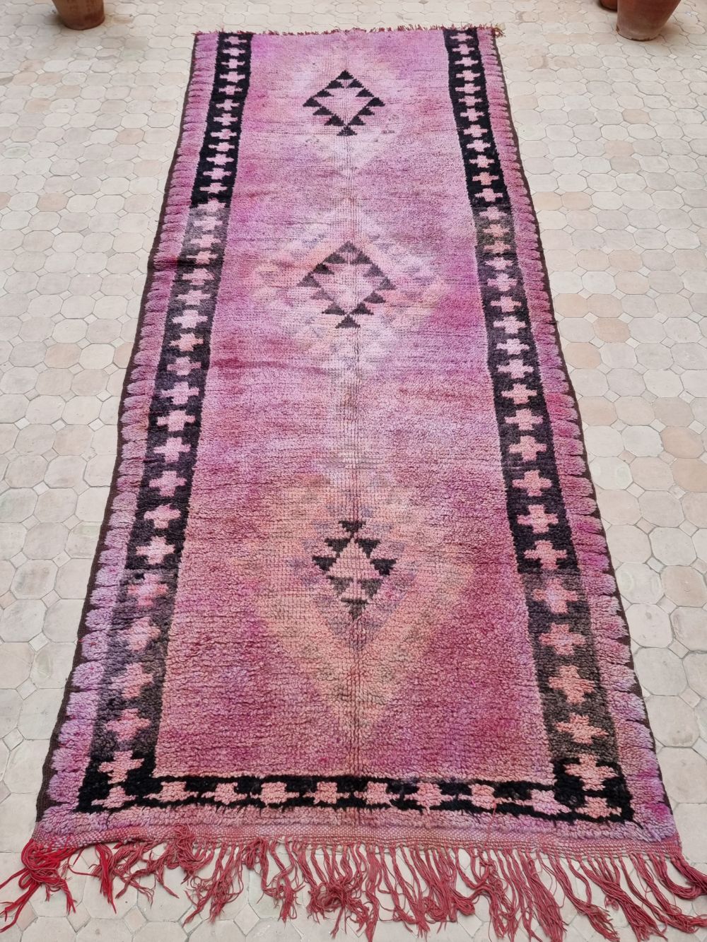 Marokkolainen vintage Azilal-matto 300x125cm