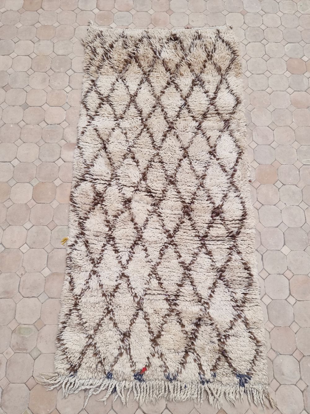 Moroccan vintage Beni Ouarain Rug 165x75cm