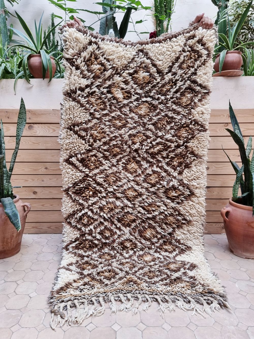 Moroccan vintage Beni Ouarain Rug 150x85cm