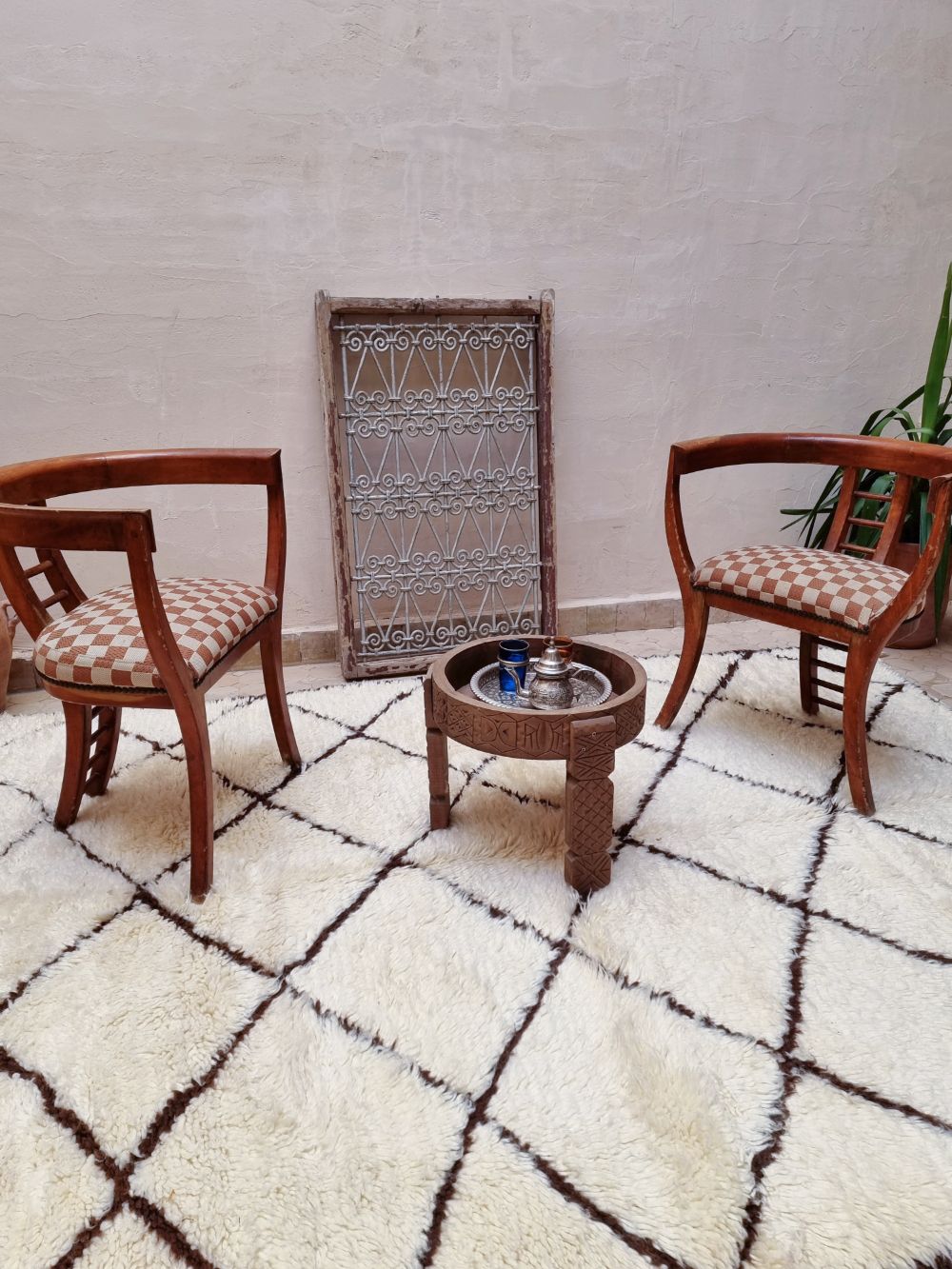 Marokkolainen vintage Beni Ouarain matto 240x175cm