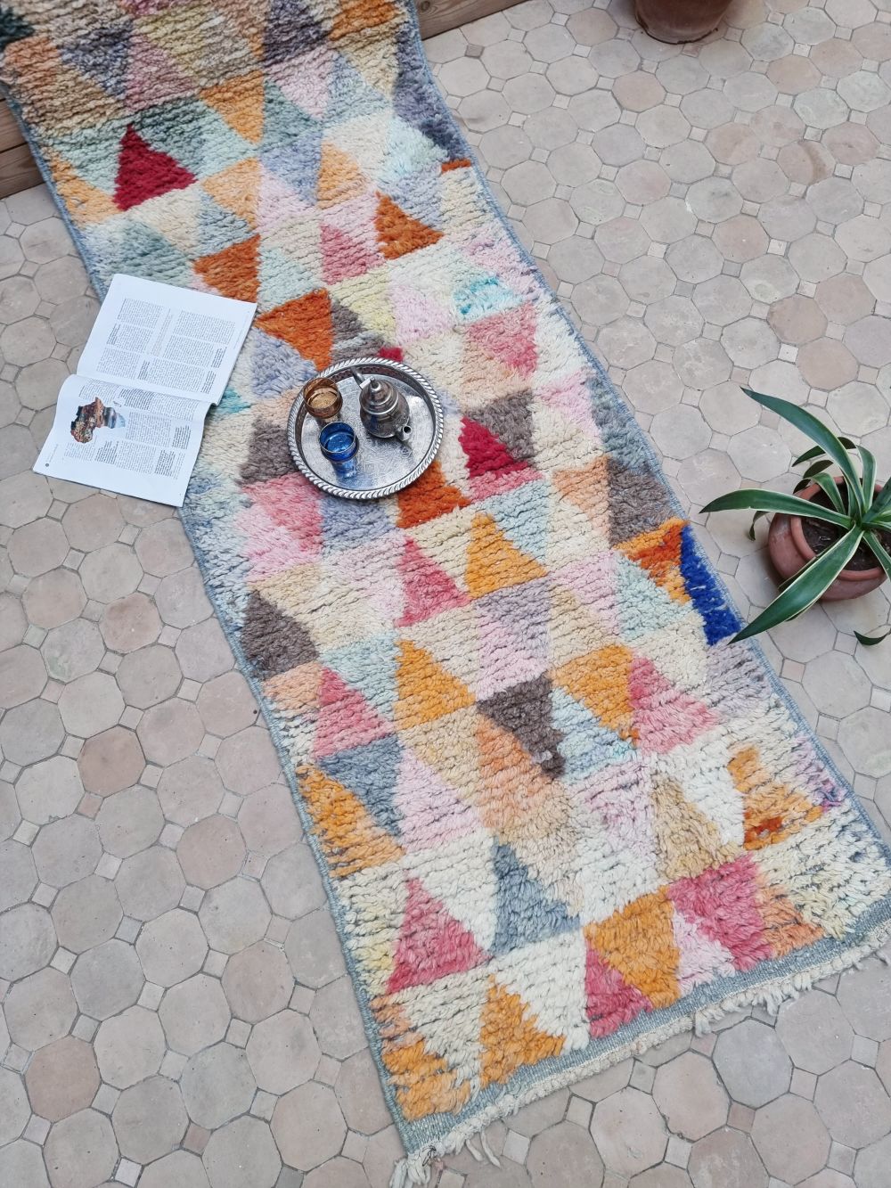 Moroccan Boujaad Runner 300x75cm