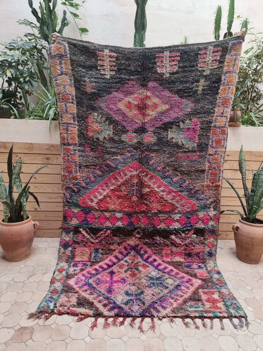 Marokkolainen vintage Beni M'Guild matto 220x130cm
