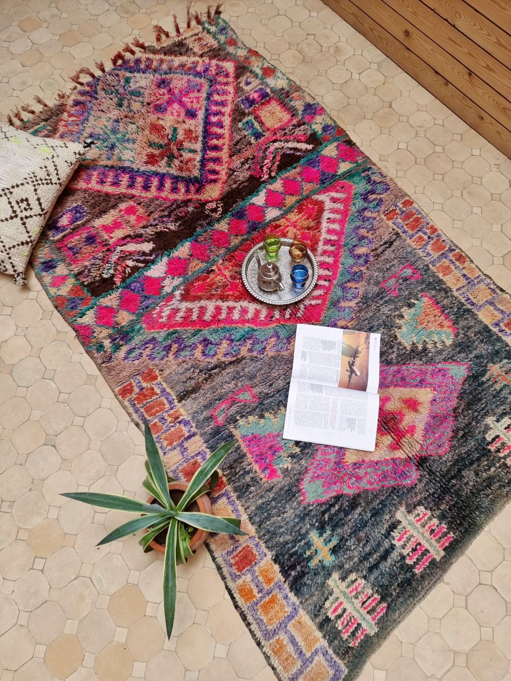 Marokkolainen vintage Beni M'Guild matto 220x130cm
