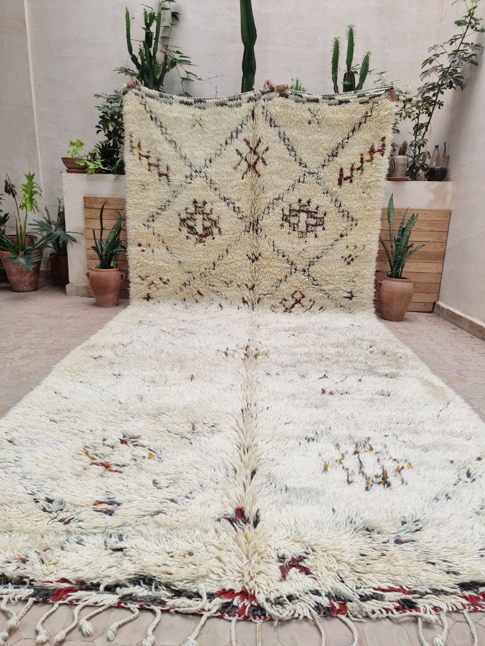 Moroccan vintage Beni Ouarain Rug 450x205cm