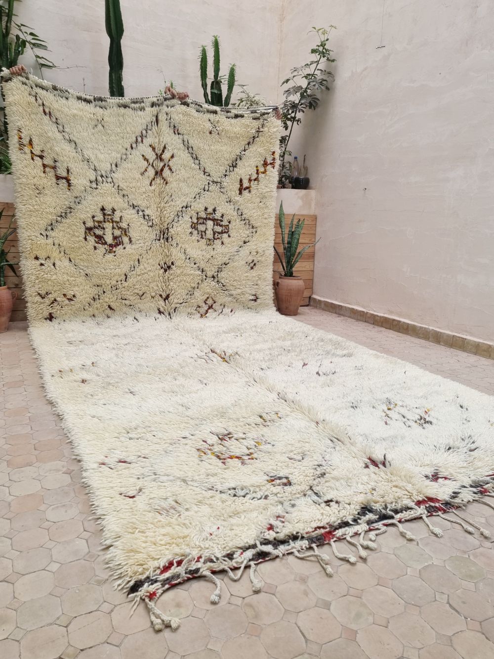 Moroccan vintage Beni Ouarain Rug 450x205cm