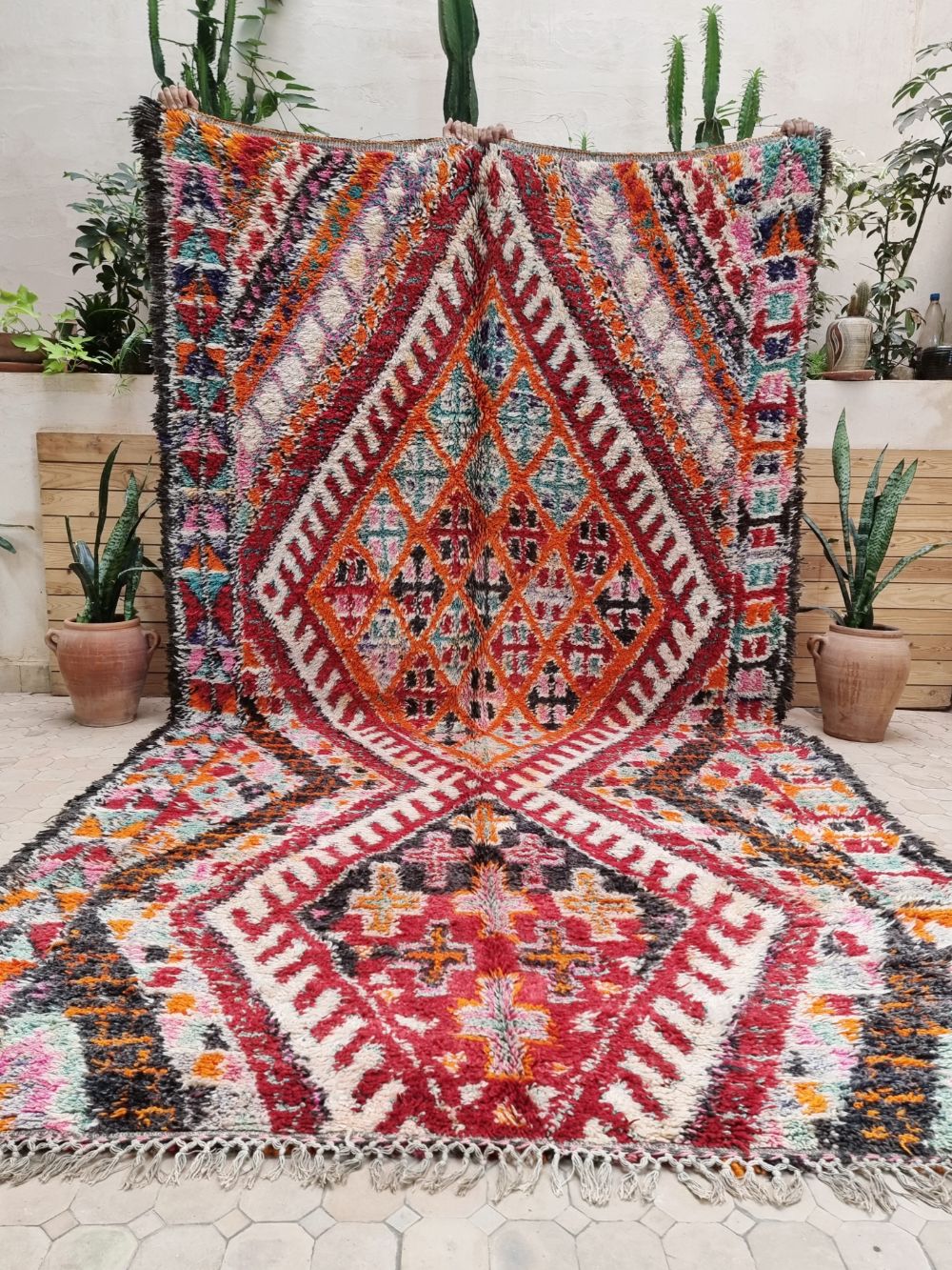 Marokkolainen vintage Beni M'Guild matto 355x195cm