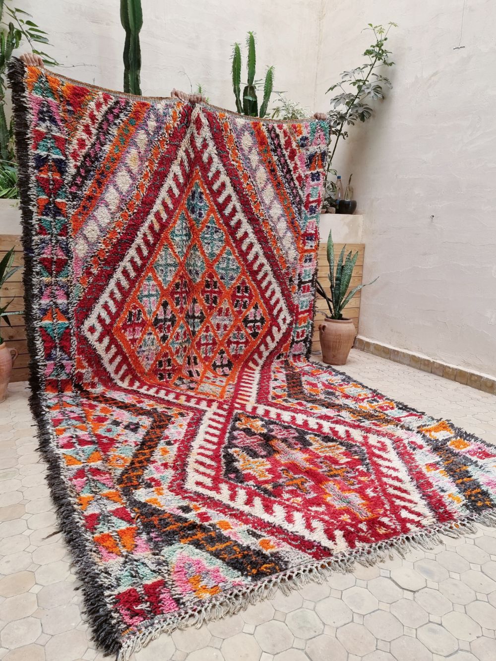 Marokkolainen vintage Beni M'Guild matto 355x195cm