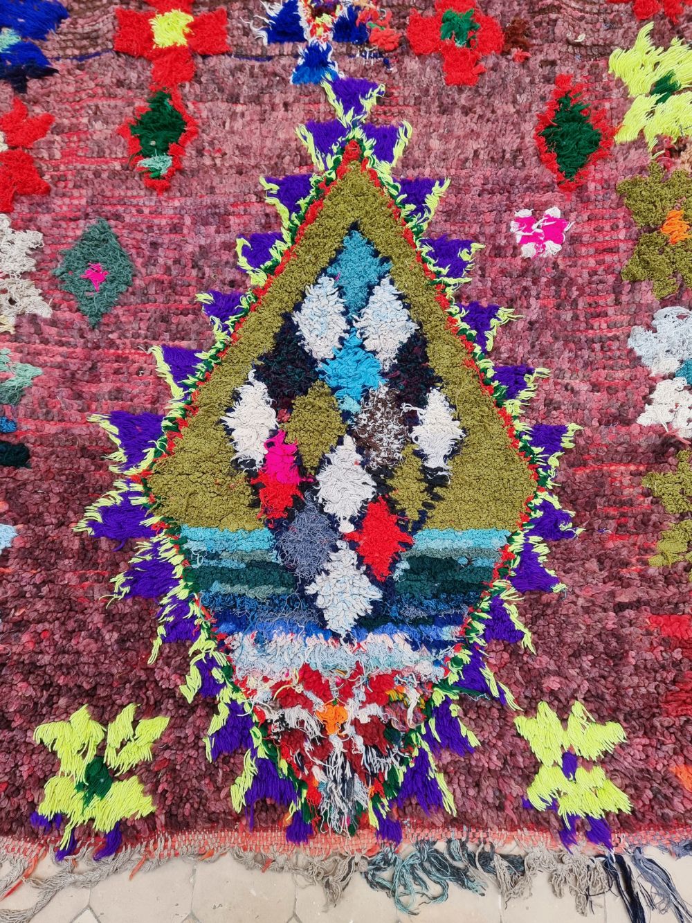 Marokkolainen vintage Boujaad matto 205x100cm