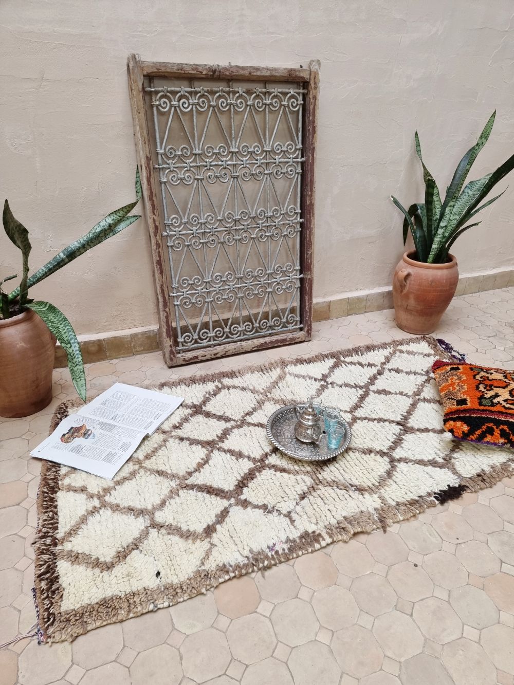 Marokkolainen vintage Beni Ouarain matto 160x80cm