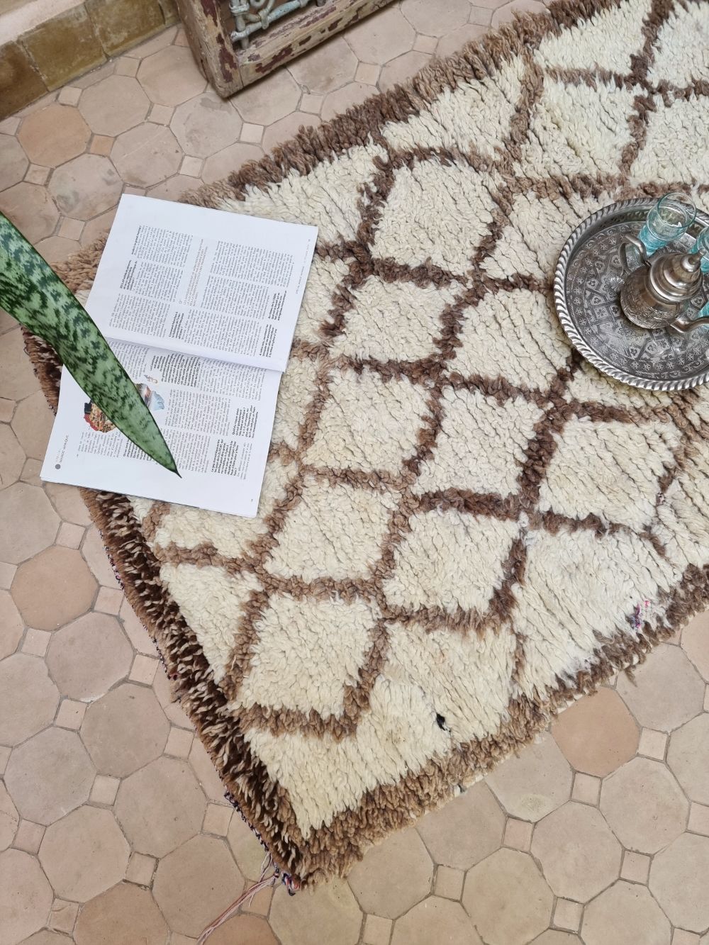 Marokkolainen vintage Beni Ouarain matto 160x80cm