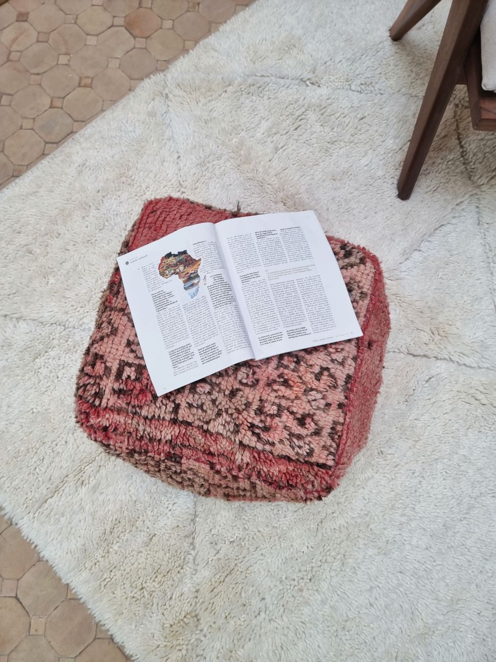 Moroccan All White Rug 325x200cm