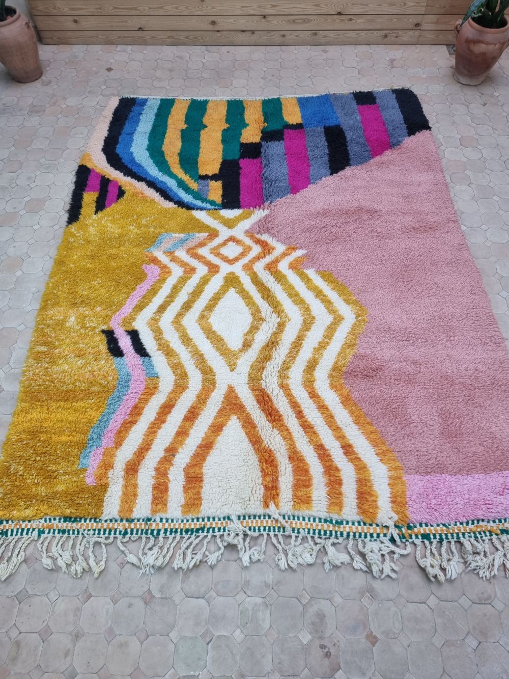 Marokkolainen Aurinko-matto 245x190cm