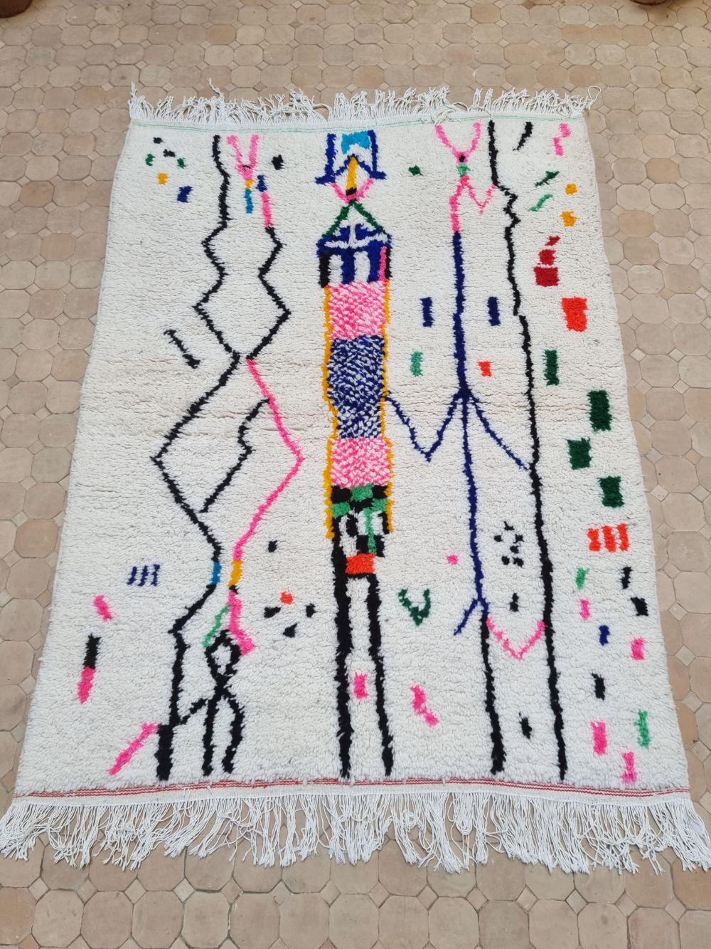 Marokkolainen Azilal-matto 190x140cm