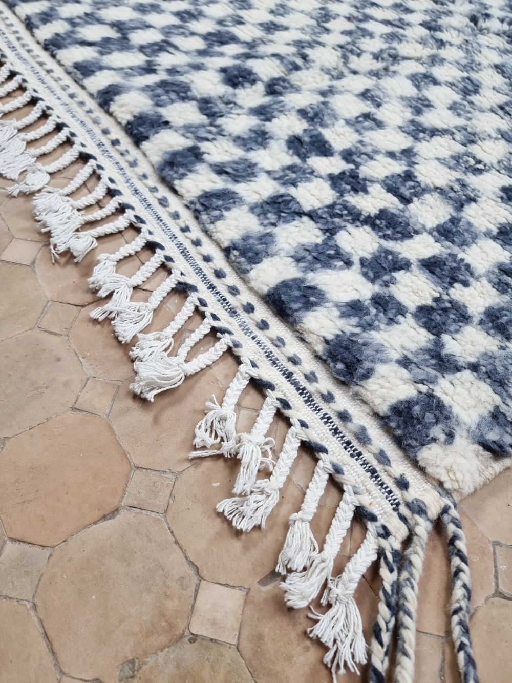 Marokkolainen ruudullinen matto 150x110cm
