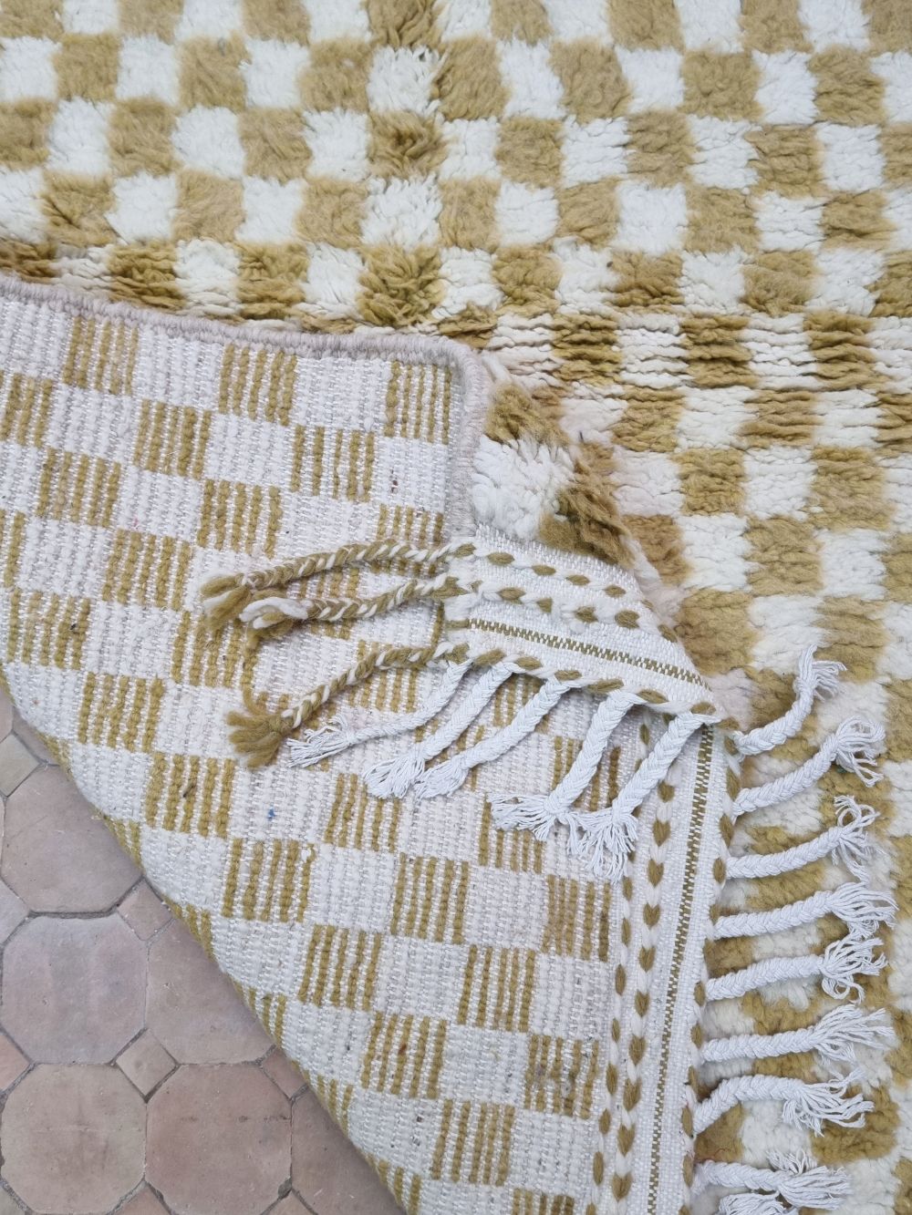 Marokkolainen ruudullinen matto 150x105cm