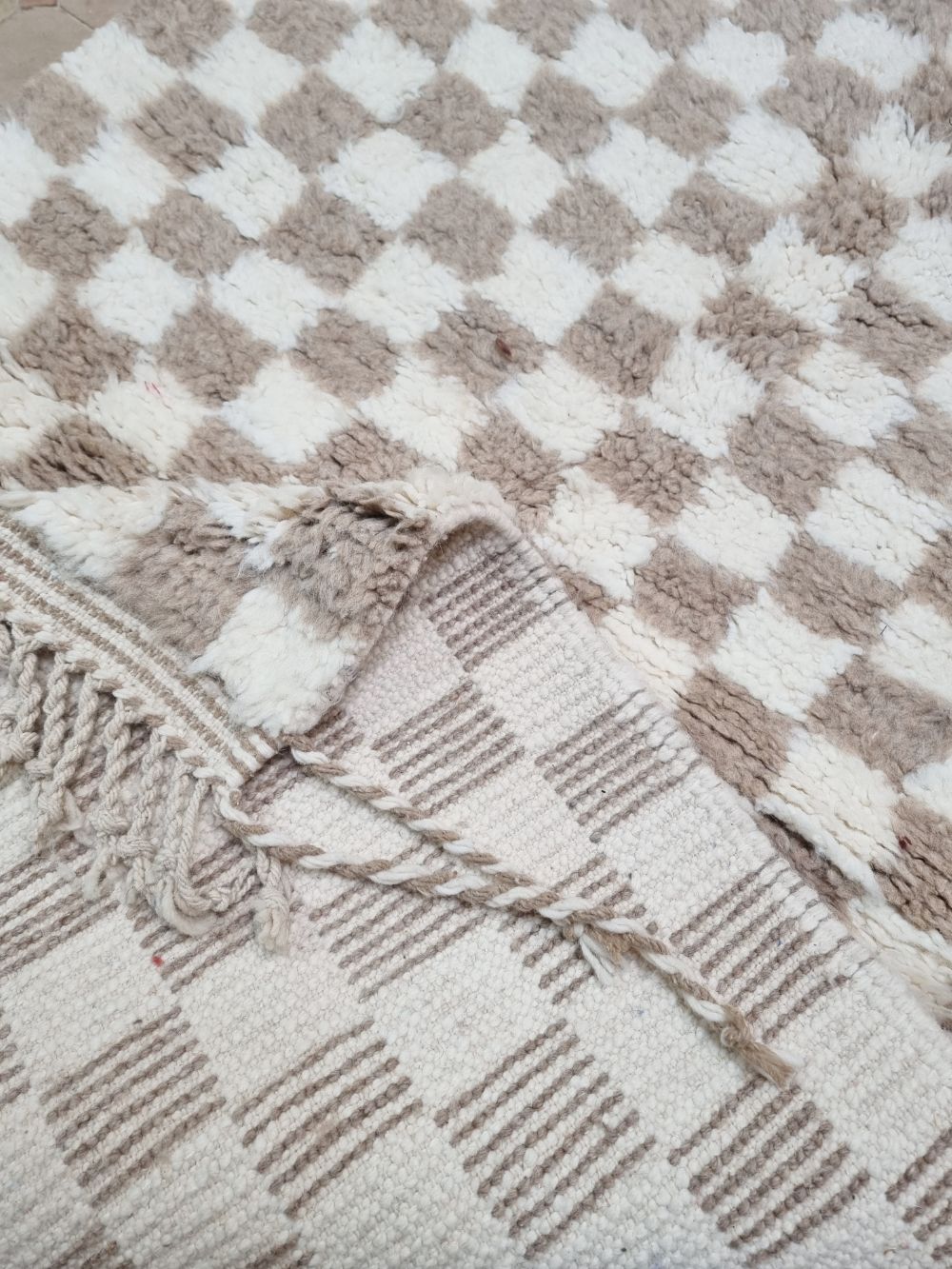 Marokkolainen ruudullinen matto 165x110cm
