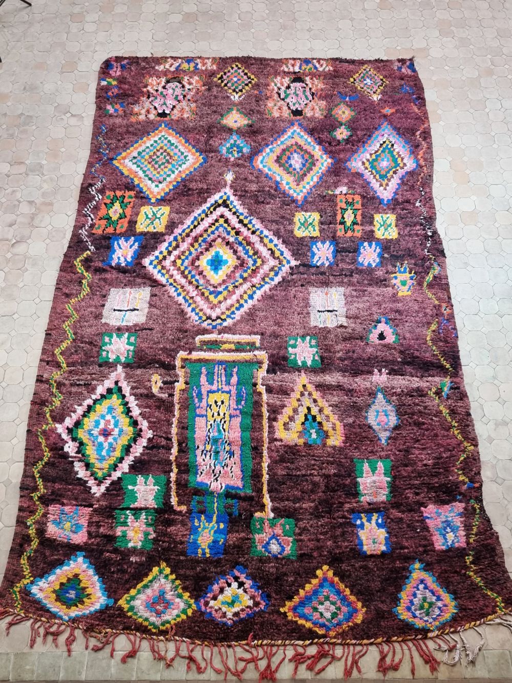 Marokkolainen vintage Beni M'tir matto 360x110cm