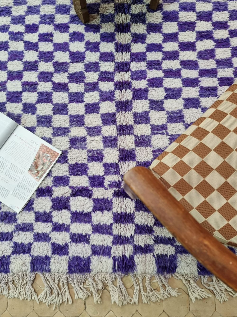 Marokkolainen ruudullinen matto 250x165cm