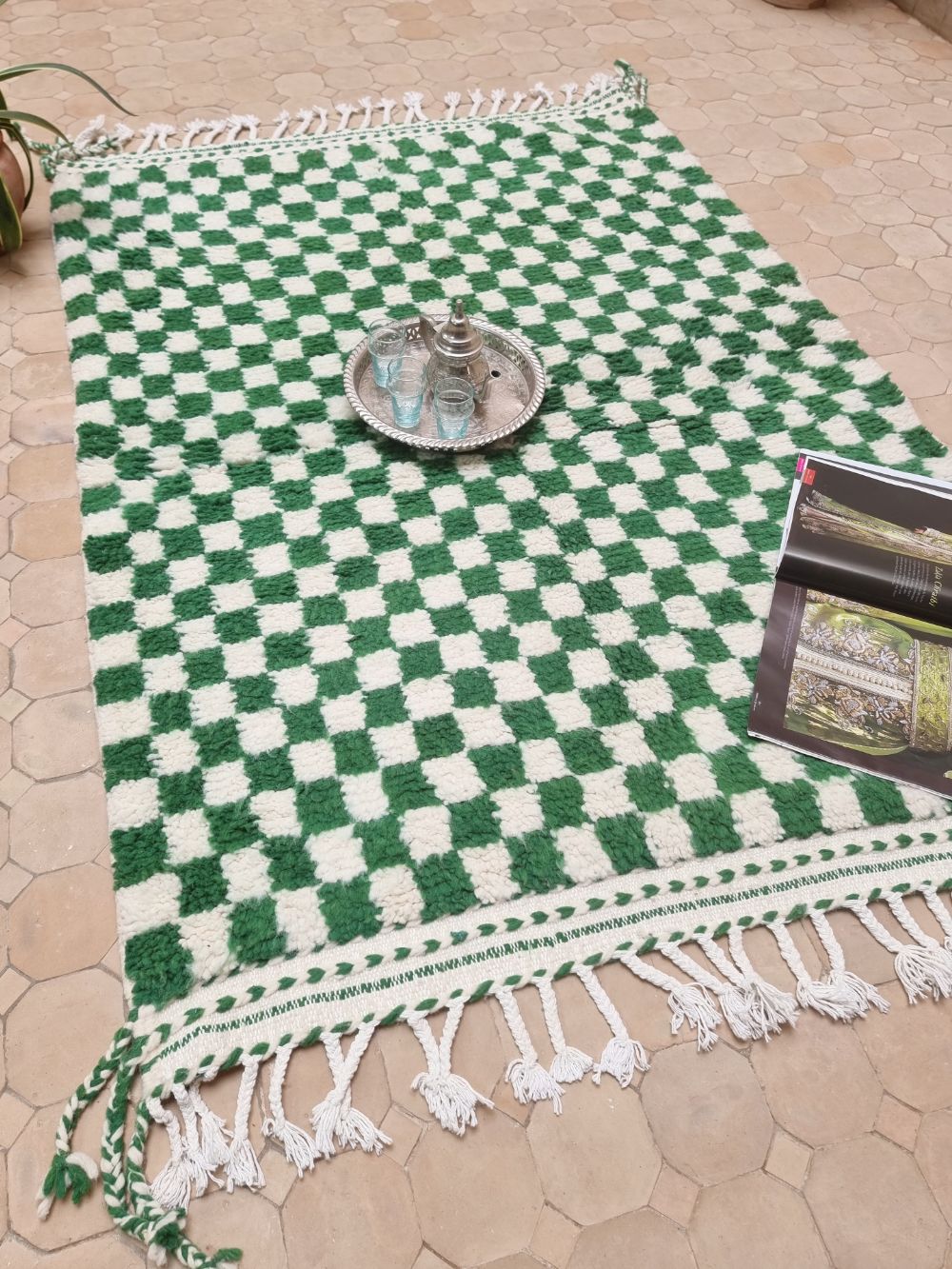 Moroccan Checkered Rug 155x110cm