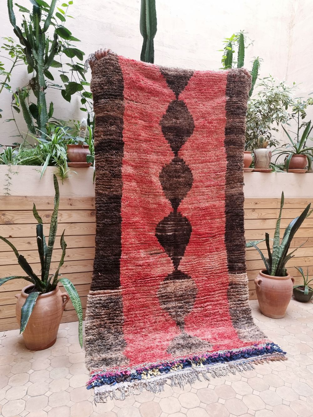 Moroccan Vintage Boujaad Rug 215x110cm