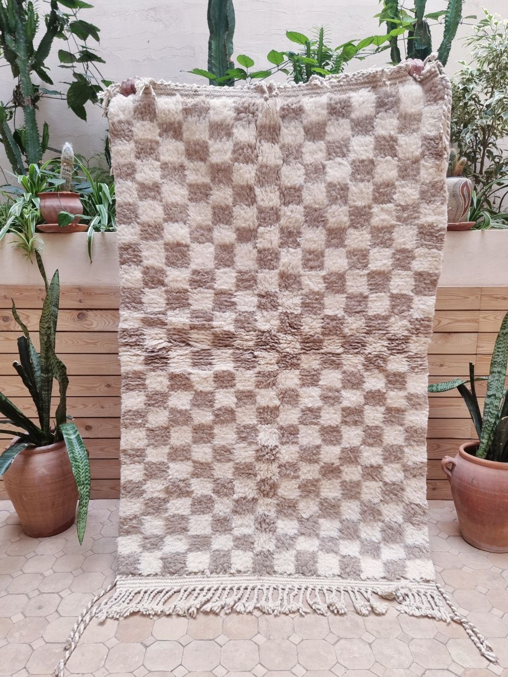 Marokkolainen ruudullinen matto 165x110cm