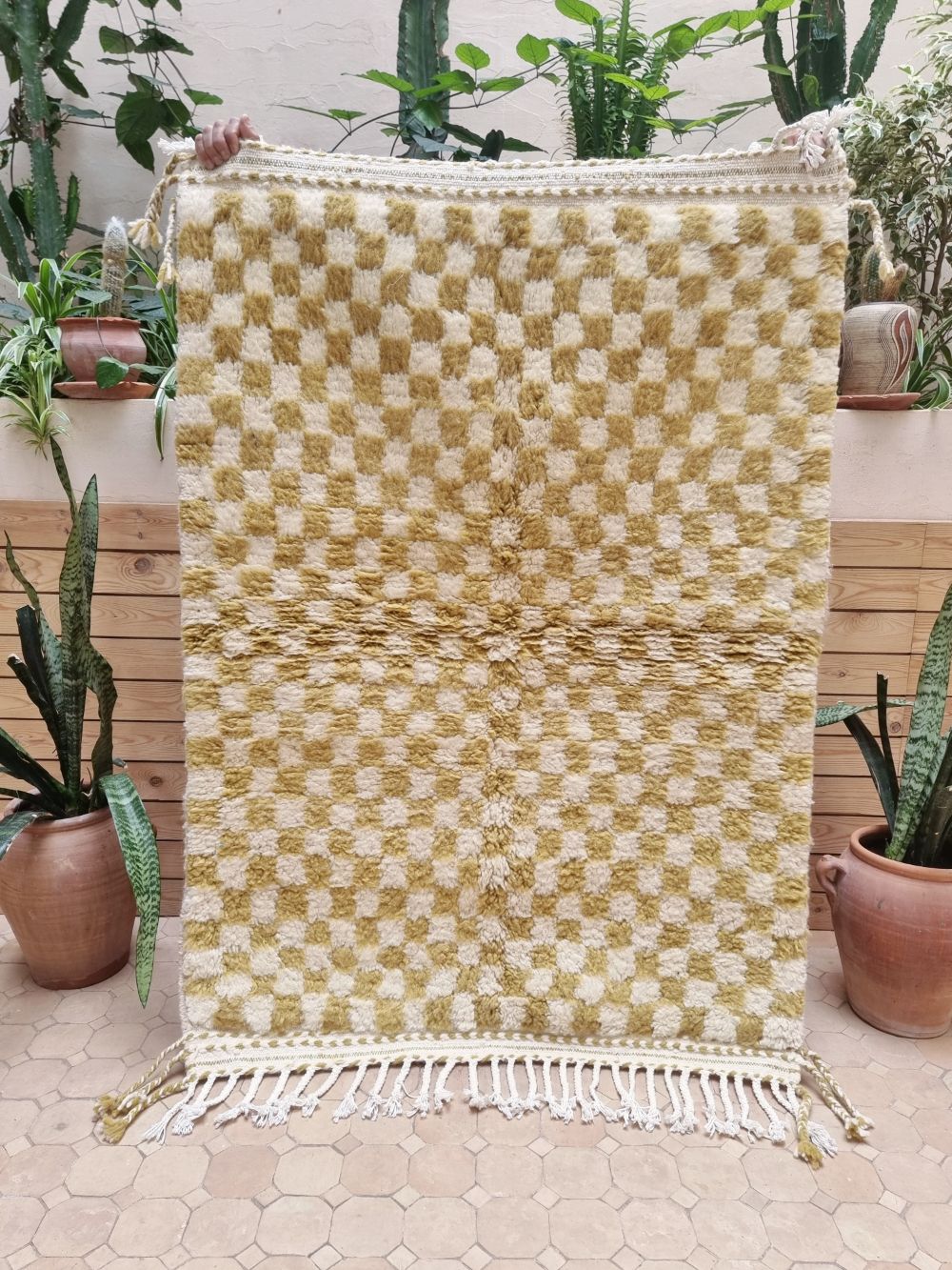 Marokkolainen ruudullinen matto 150x105cm
