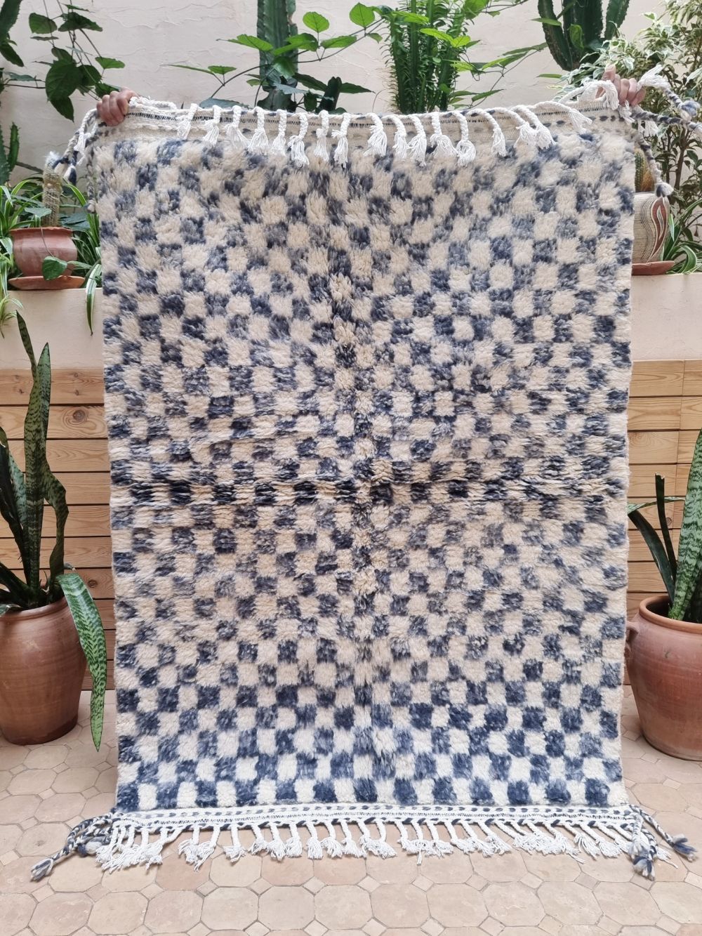 Marokkolainen ruudullinen matto 150x110cm