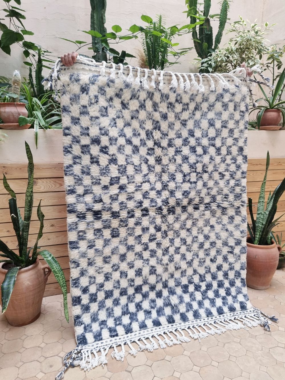 Marokkolainen ruudullinen matto 150x110cm