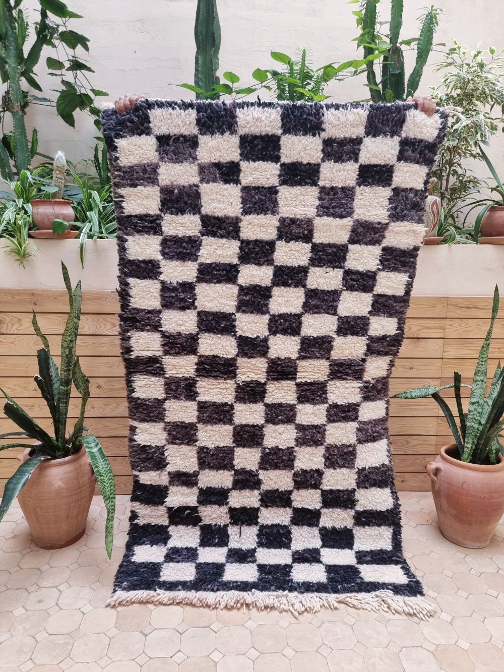 Marokkolainen ruudullinen matto 170x100cm