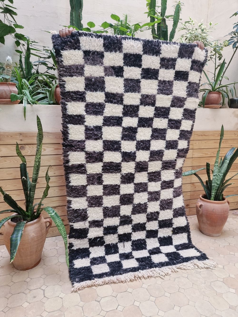 Marokkolainen ruudullinen matto 170x100cm