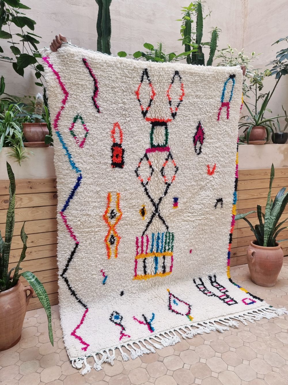 Marokkolainen Azilal-matto 205x135cm