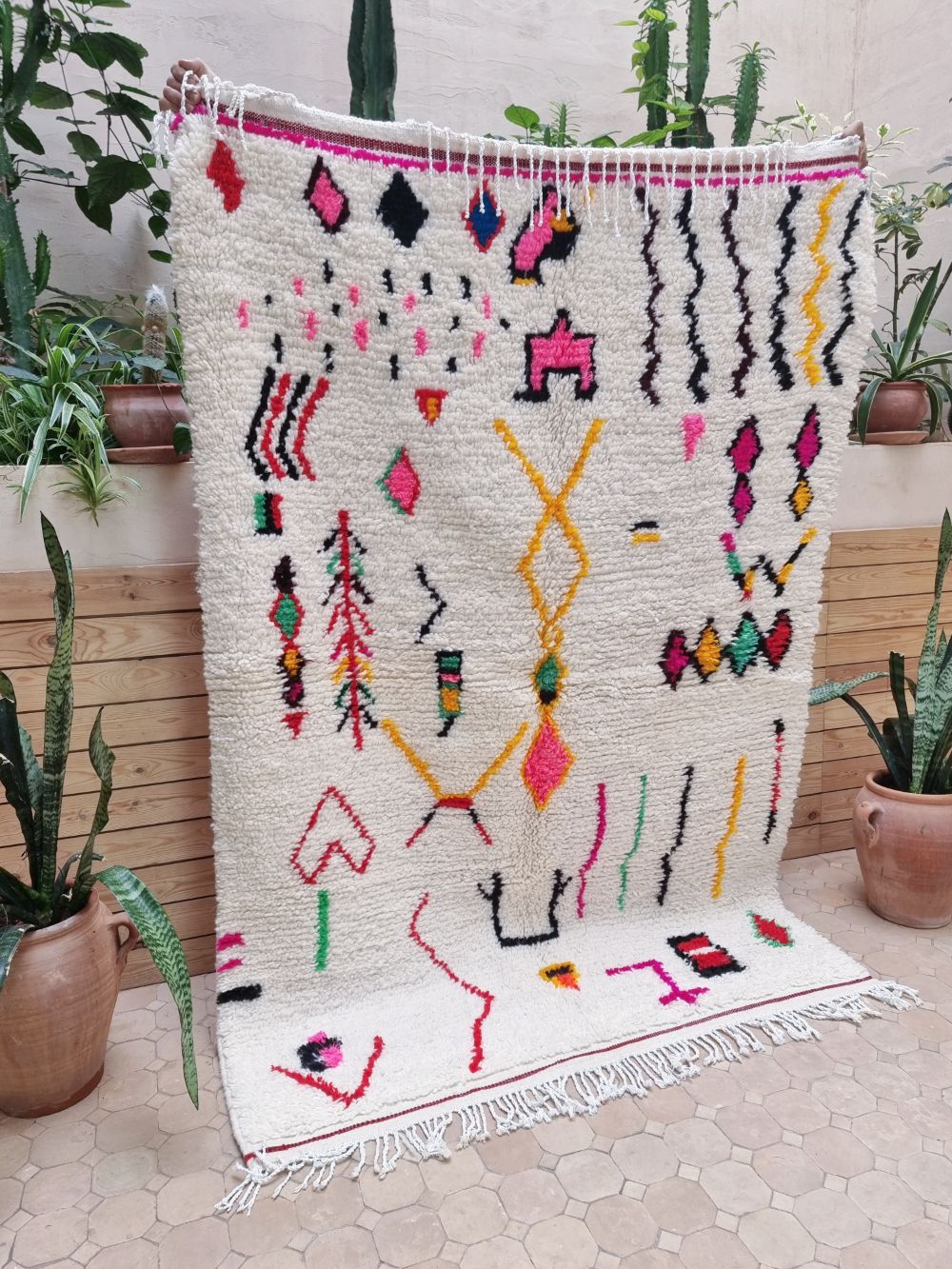 Marokkolainen Azilal-matto 205x135cm