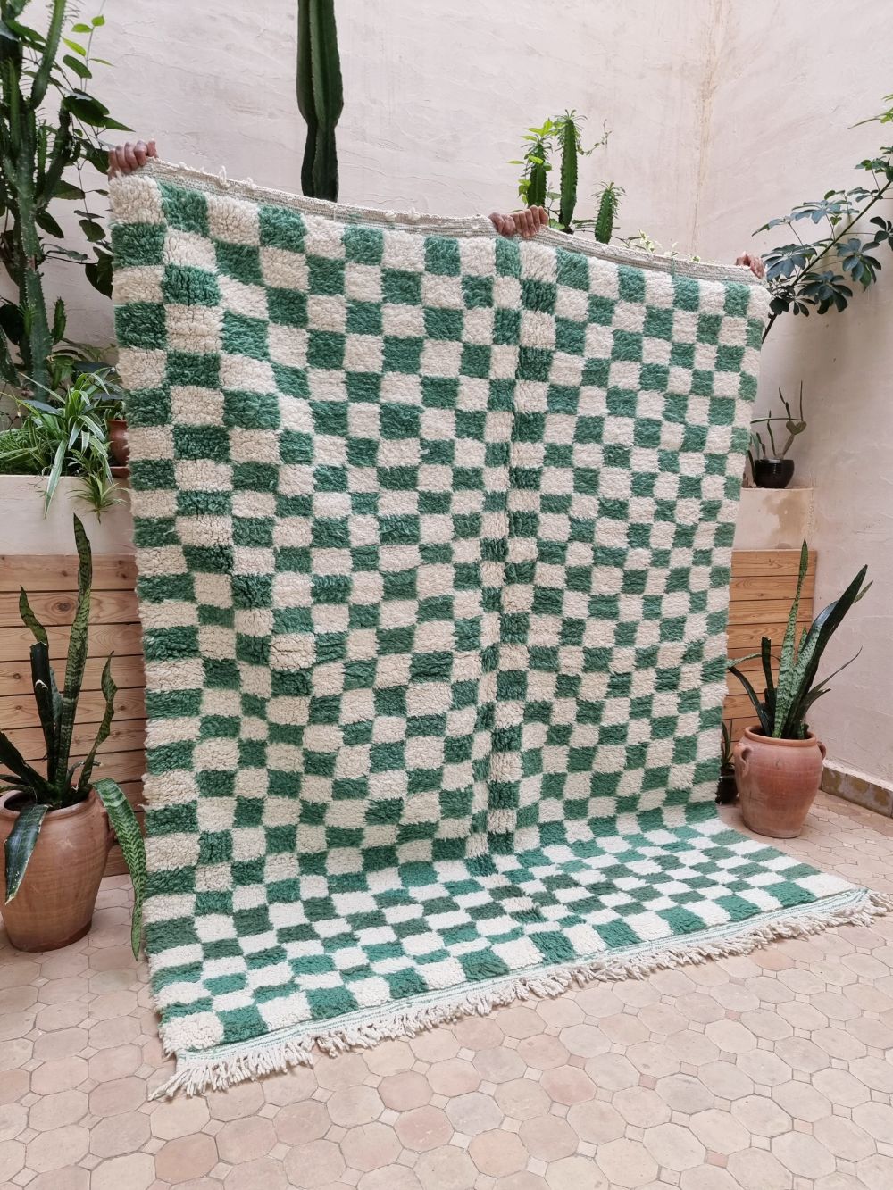 Marokkolainen ruudullinen matto 230x185cm