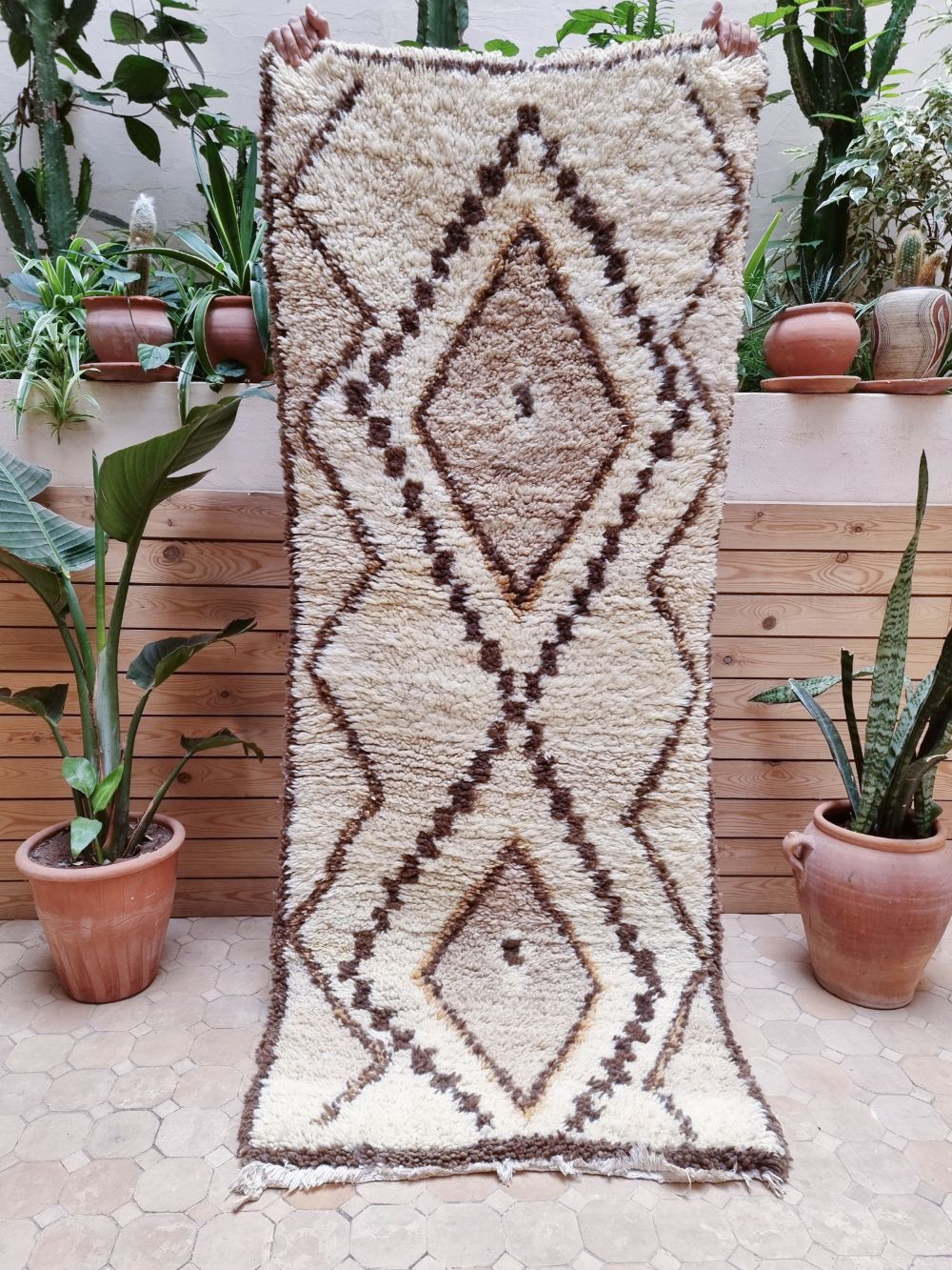 Marokkolainen vintage Azilal-matto 195x80cm