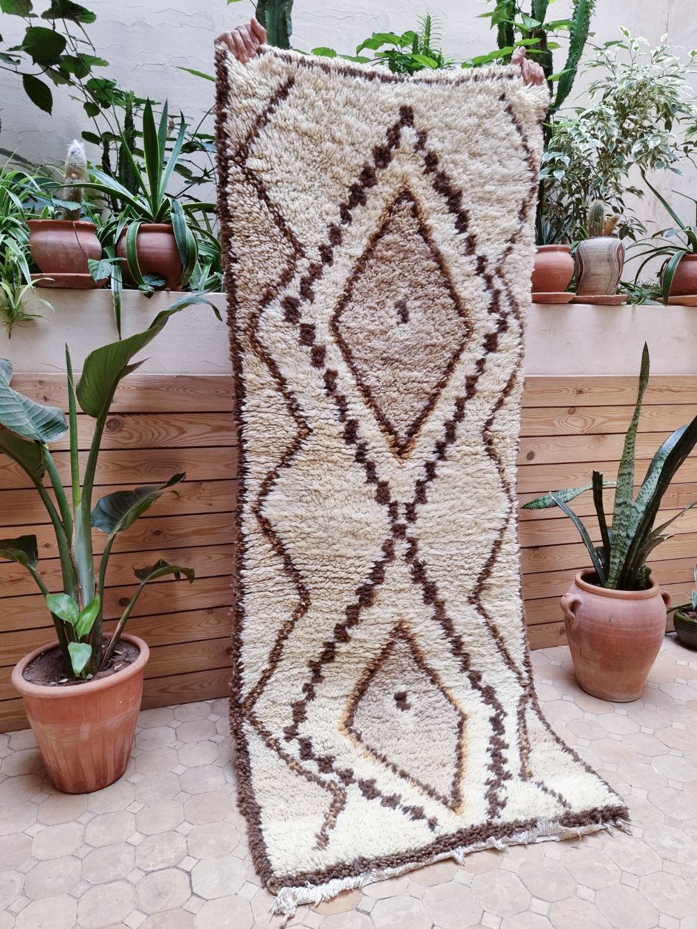 Marokkolainen vintage Azilal-matto 195x80cm