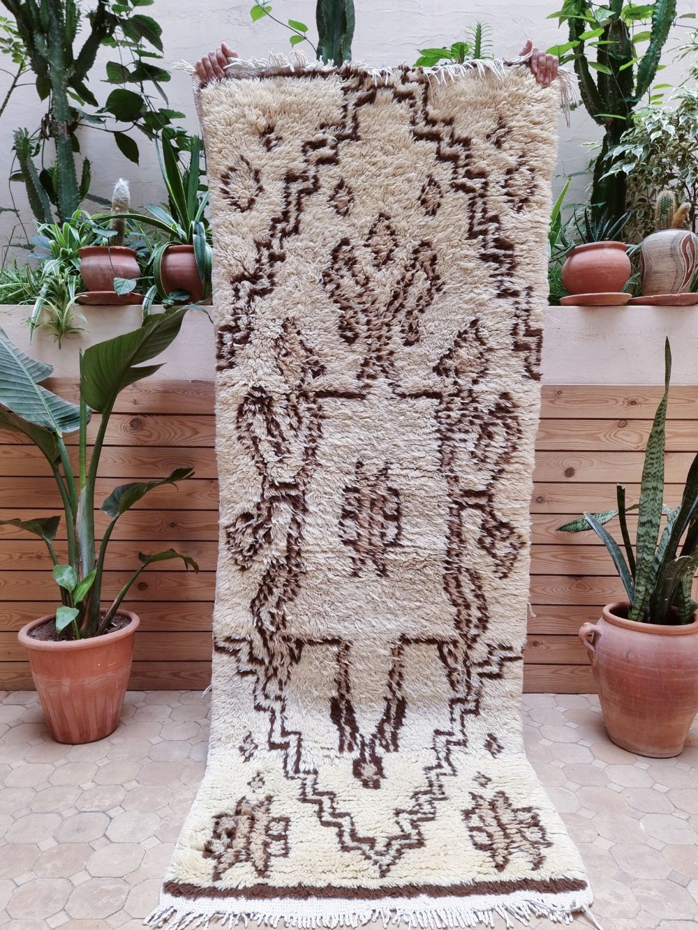 Marokkolainen vintage Azilal-matto 205x75cm