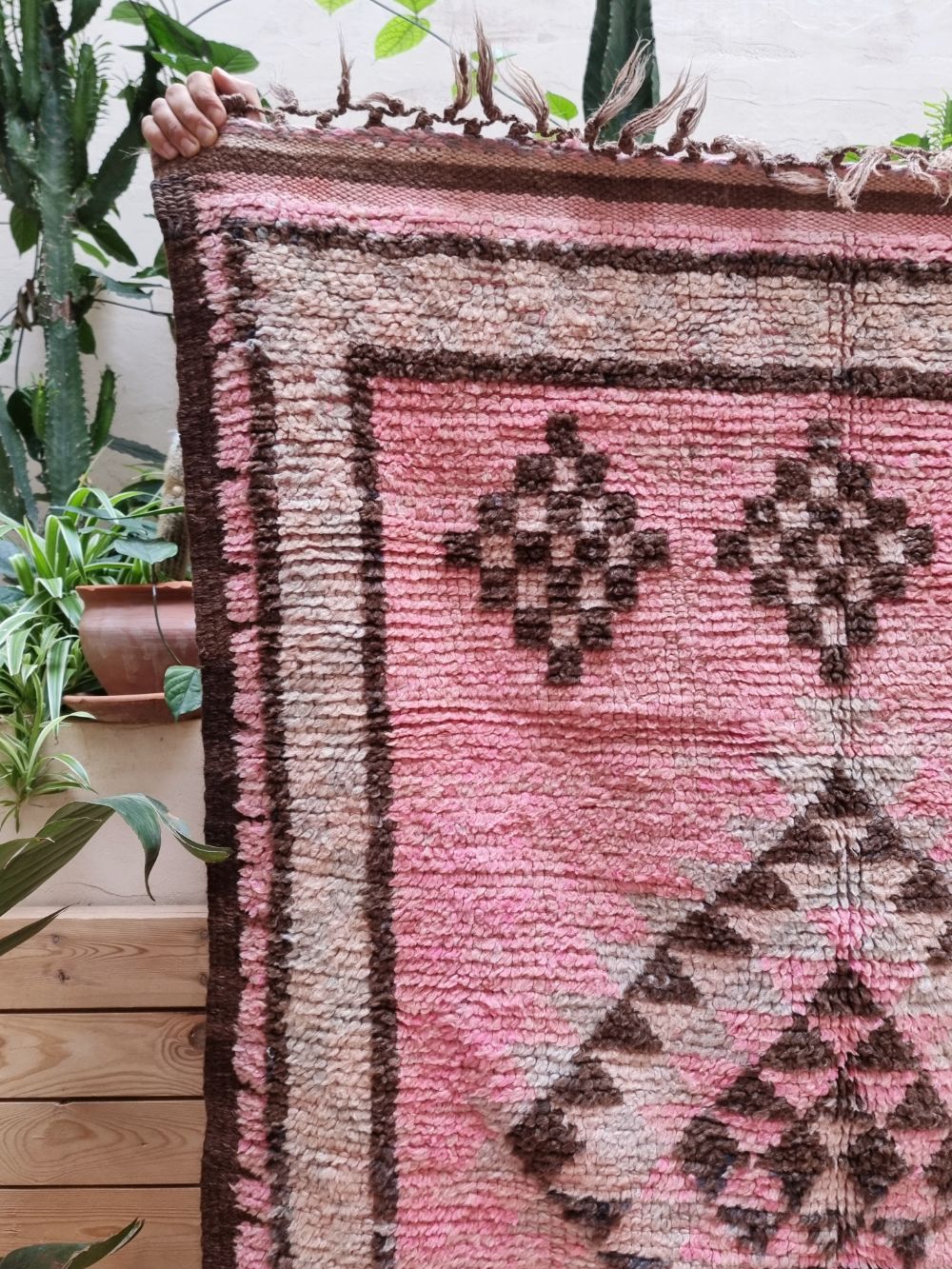 Moroccan Vintage Boujaad runner Rug 365x110cm