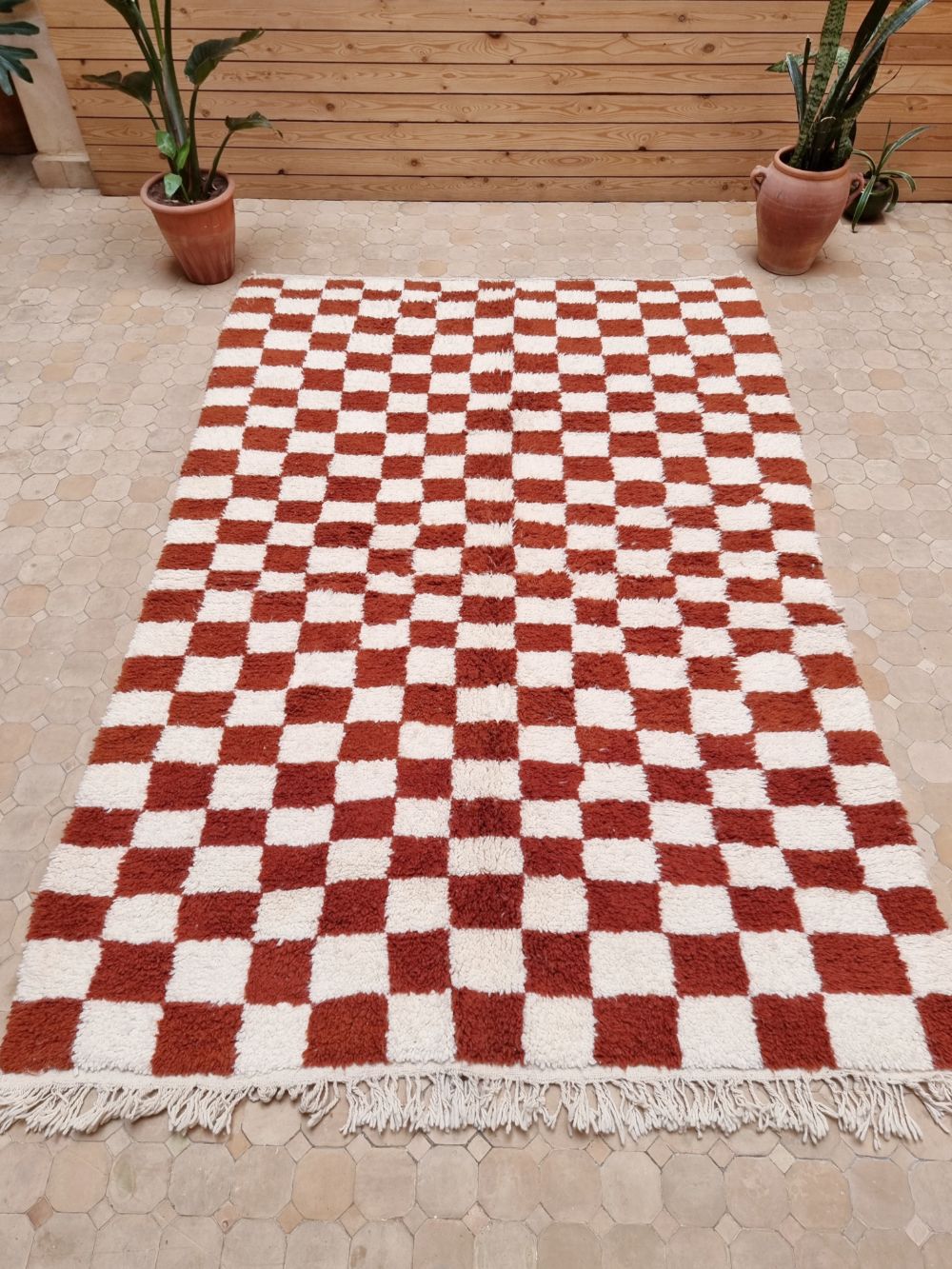 Order by Size: Moroccan Checkered Rug